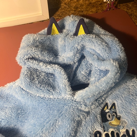 Bluey Kids Fleece Hoodie - Light Blue - Picture 5 of 9